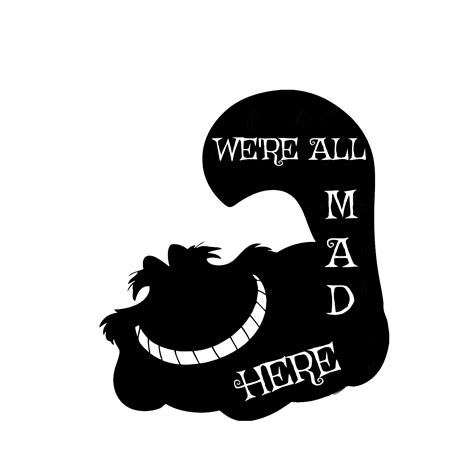 Free Printable Cheshire Cat Silhouette Wall Art Seeing Dandy Blog