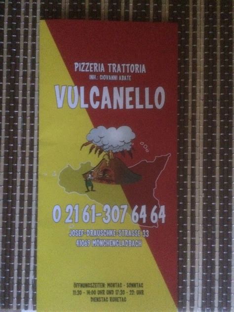 Pizzaria Trattoria Vulcannello Komplettes Speisekarten Bewertungen