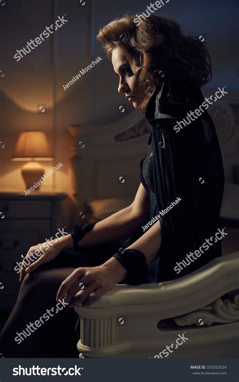 Beautiful Sexy Glamour Brunette Woman Lying Stock Photo Shutterstock