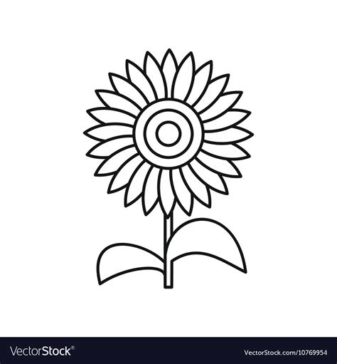 Sunflower Outline Free Vector | Best Flower Site