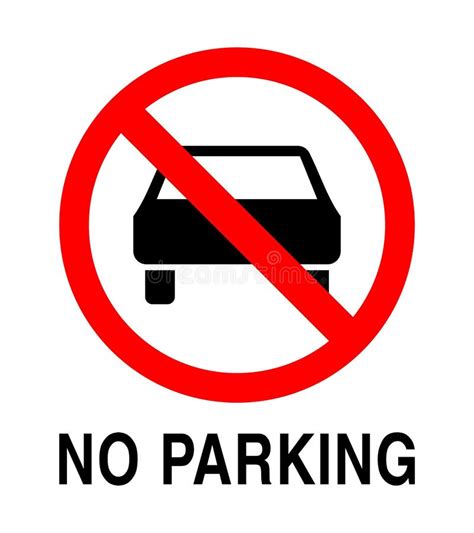 Kein Parken-Zeichen vektor abbildung. Illustration von zeichen - 12077273