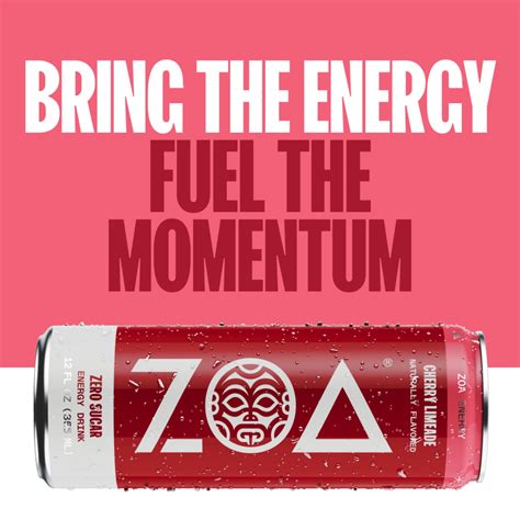 Buy ZOA Energy Drink Cherry Limeade Zero Sugar 12 Fl Oz Can Online