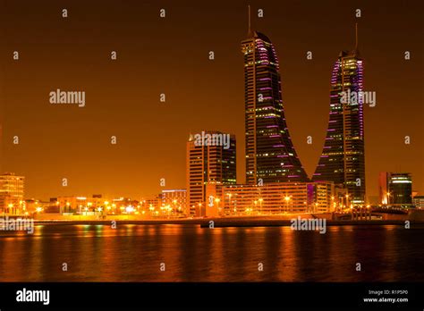 beautiful night landscapes in Bahrain Stock Photo - Alamy