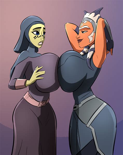 Xbooru Girls Ahsoka Tano Barriss Offee Bimbo Bimbofication Blue