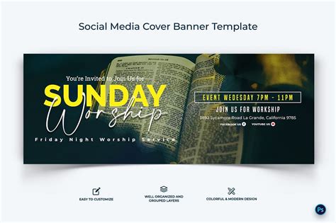 Church Facebook Cover Banner Design Template 23 Banner Ads Design Church Banners Designs