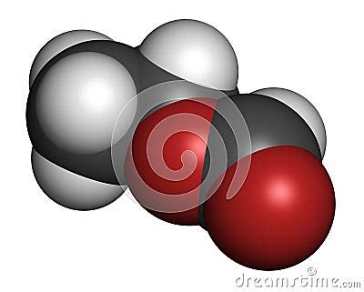 Ethyl Formate (ethyl Methanoate) Molecule. Atoms Are Represented As ...