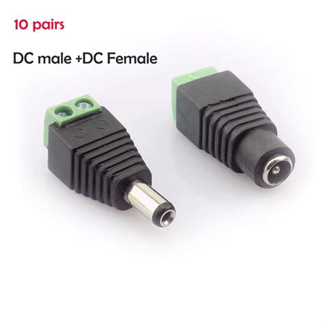 10 пар(20 шт.) коаксиальный Cat5 к Bnc DC мощность мужской разъем DC ...
