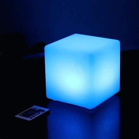 Led Cube X Cm Light Table Lamp Colors Color Changing Dimmable