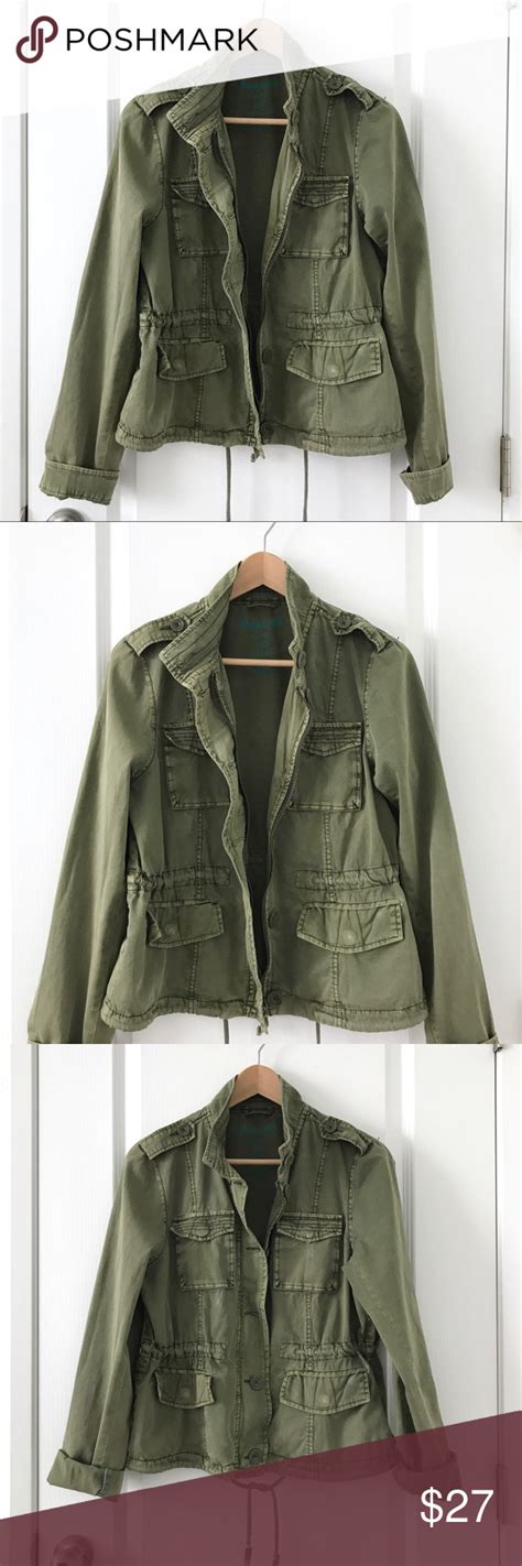 Aeropostale Army Green Twill Utility Jacket Clothes Design Jackets