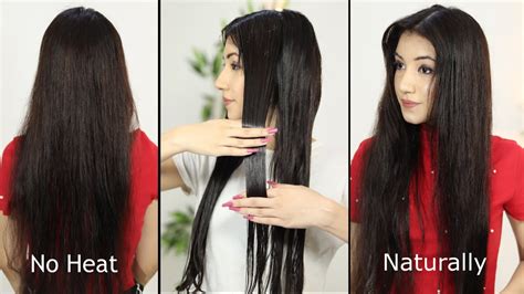 Hair Straightening With No Heat Only Natural Ingredients Straight Hair Without Heat Youtube