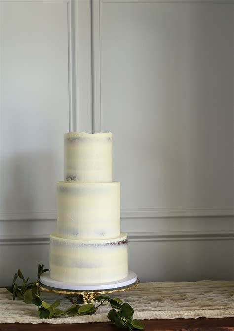 A Modern Semi Naked Red Velvet Wedding Cake Celena Grant Cake Company