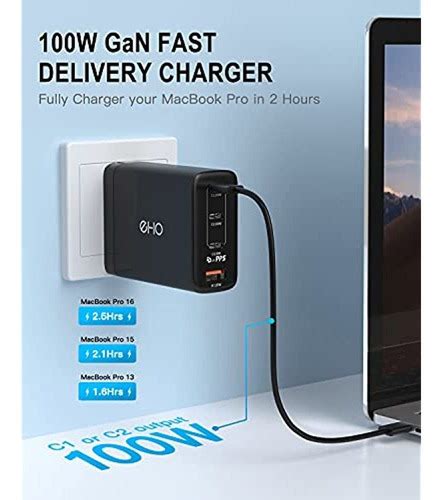 Cargador De Pared Usb C Eho 100w Pd 3 0 Gan Tipo C Cargador Envío gratis