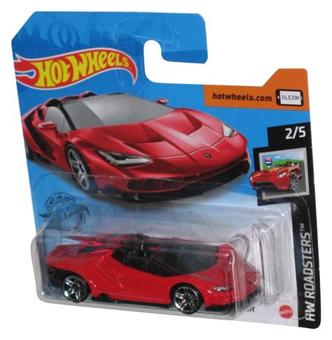Hot Wheels Lamborghini Centenario Roadster HW Roadsters Red Car Short