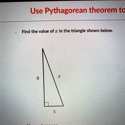 SOLVED Find The Value Of X In The Triangle Shown Below Use