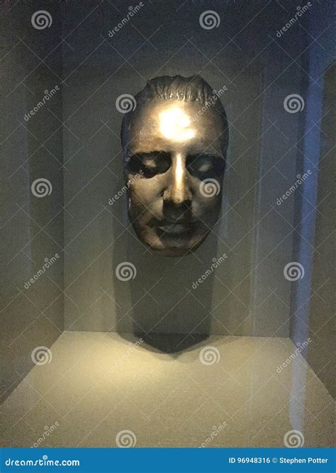 REPLICA of the DEATH MASK of AUSTRIAN COMPOSER WOLFGANG AMADEUS MOZART ...