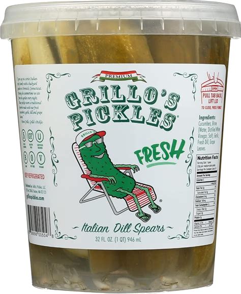 Amazon Grillo S Pickles Italian Classic Dill Spears Fat Free