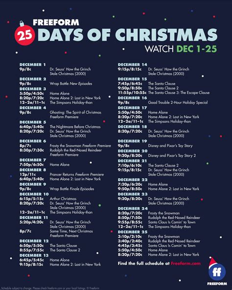 Get Ready For Freefroms 25 Days Of Christmas 2019 Schedule