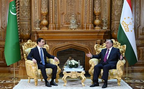 Turkmen President Serdar Berdimuhamedov Meets Tajik Counterpart In