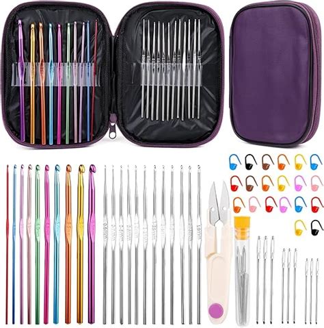 Amazon IMZAY 54 Pcs Crochet Hooks Set Crochet Needles Set With