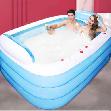 Large Inflatable 2 Person Bathtub Adult Outdoor Indoor Hot Tub Big ...