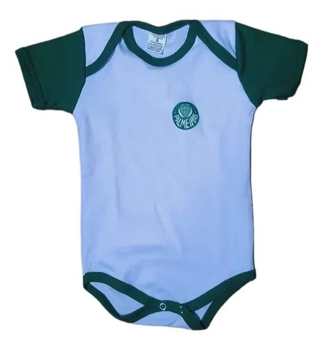 Body Bebê De Time Palmeiras kit 3 Peças Parcelamento sem juros