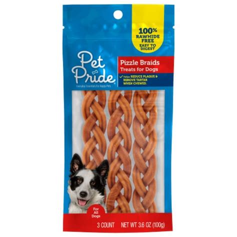 Pet Pride Pizzle Braids Dog Treats, 3 ct / 3.6 oz - Ralphs