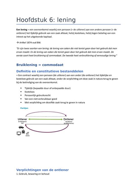 H H Een Samenvatting Van De Hoofdstukken En Van Het Vak