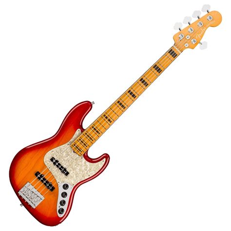 Fender American Ultra Jazz Bass V Mn Plasma Red Burst Gear Music