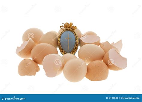 Easter egg in chicken eggs stock image. Image of hand - 9196083