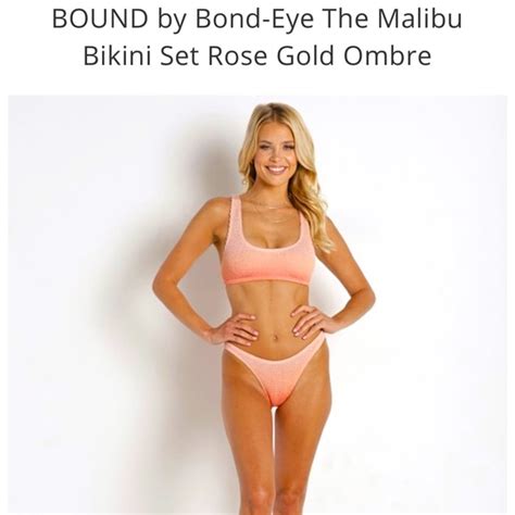 Bond Eye Swim Bound By Bondeye The Malibu Bikini Set Rose Gold Ombr