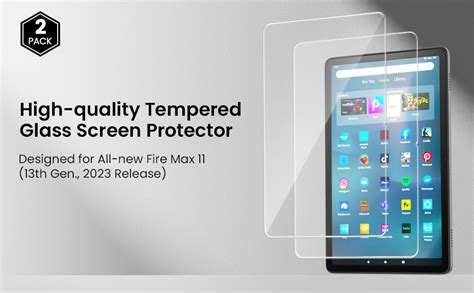 MoKo 2 Pack Screen Protector For Amazon Fire Max 11 13th Generation