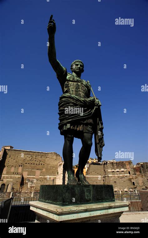 Italy, Rome, statue of roman emperor Augustus Stock Photo - Alamy