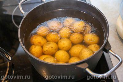 Мелкий картофель в кожуре, обжаренный в чесночном масле с розмарином ...