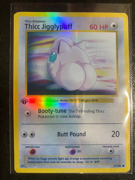 Thicc Jigglypuff Charizard Gx Ex Vmax V Pokémon Card Orica Holographic