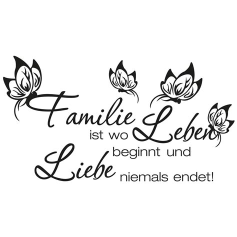 Wandtattoo Familie Ist Wo Leben Beginnt Inkl Bilderrahmen Wall