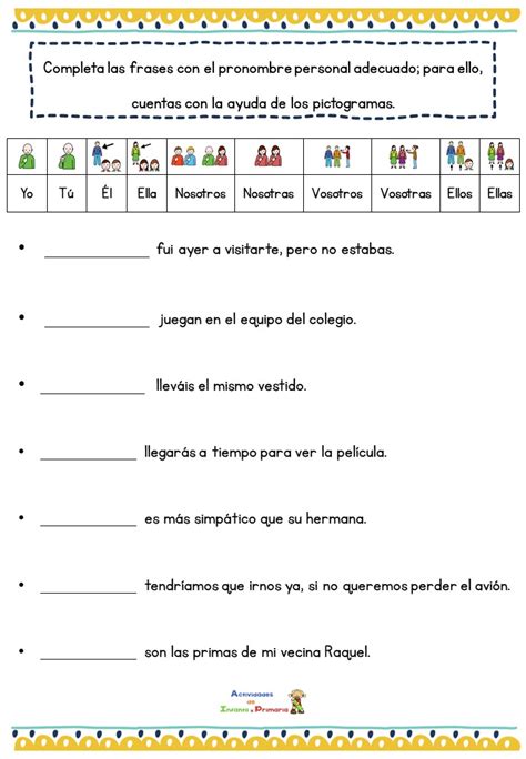 Pronombres Personales Con Pictogramas 3