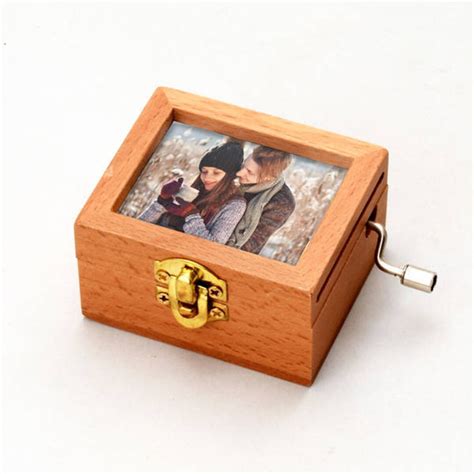 Custom Music Box With Your Photo Personalized Wood Music Box Etsy