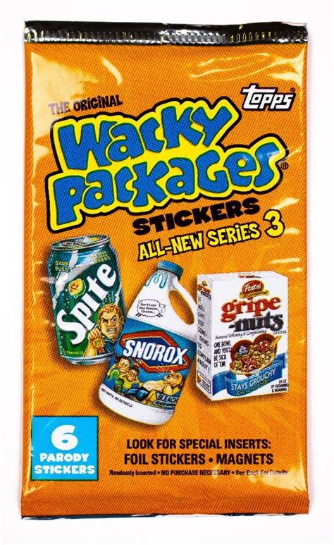 Topps Vintage Wacky Packages Series 3 Stickers Trading Cards One Pack Artofit