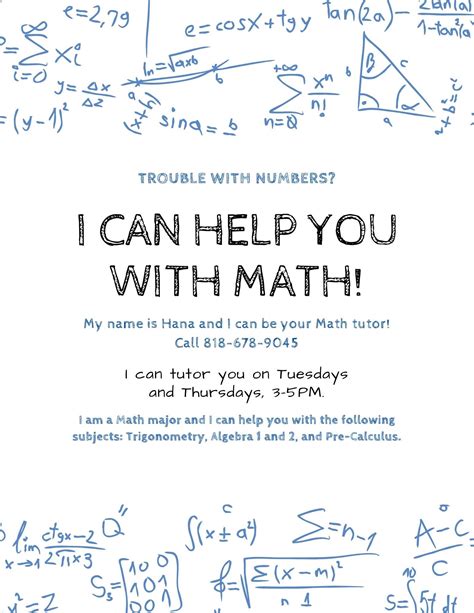 Math Tutoring Flyer Template