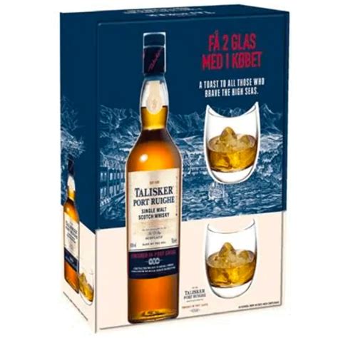 Talisker Port Ruighe Single Malt med 2 glas 45,8% | AEvin.DK