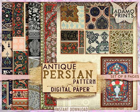 Antique Pattern, Antique Wallpaper Digital, Ephemera Wallpaper, Paper ...