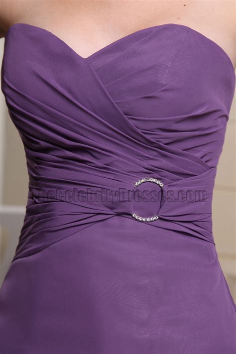 Purple Strapless Sweetheart Mermaid Evening Dress Bridesmaid Dresses Thecelebritydresses