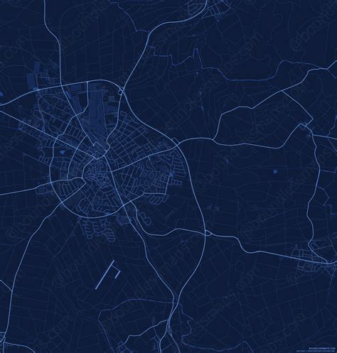 Korbach Dark Blue Vector Map Boundless Maps