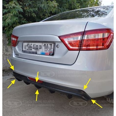 Диффузор заднего бампера VTS (ПЛАТИНА 691) Лада Веста, SW | Lada Vesta ...