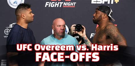 Ufc On Espn 8 Weigh In Face Offs Fighters Stare Each Other Down In