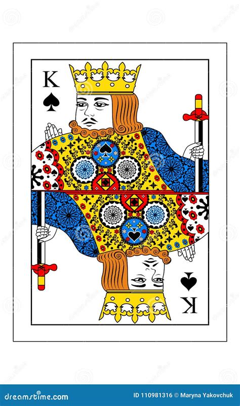 King Of Spades Playing Card Suit. Outline Drawing Royalty-Free Stock Photo | CartoonDealer.com ...