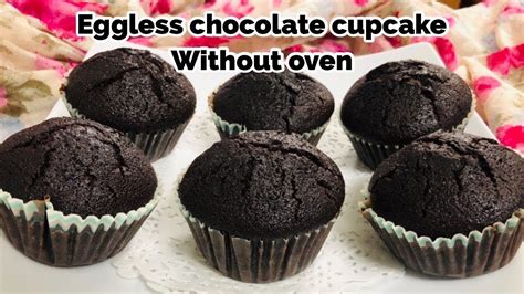 Eggless Chocolate Cupcake Without Oven Log Down Recipe Youtube