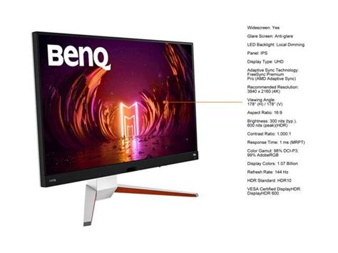 BenQ 32" 144 Hz IPS UHD Gaming Monitor FreeSync Premium Pro (AMD ...