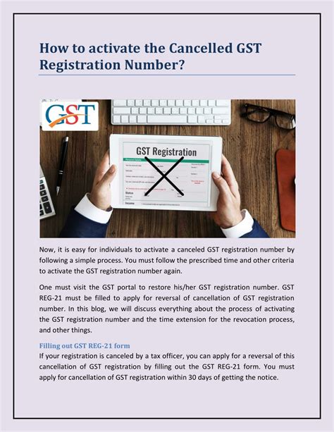 Ppt How To Activate Cancelled Gst Registration Number Powerpoint