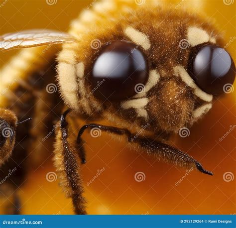 Honey Bee Close Up Stock Photo Image Of Beetle Yellow 292129264